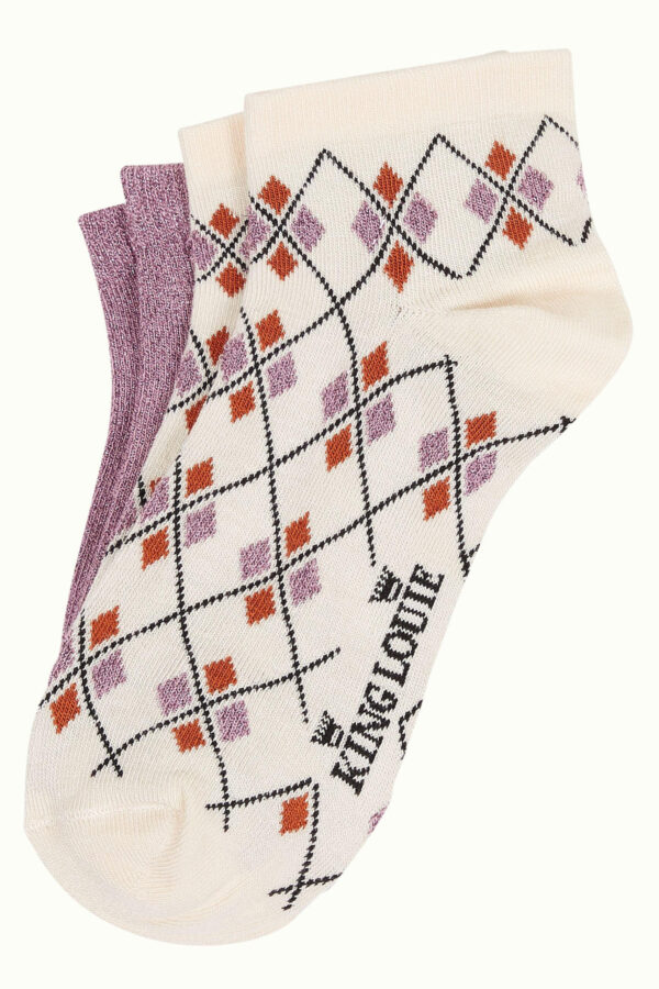 Half Socks 2-Pack Spade - Roze