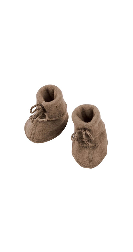 Baby Slofjes 100% wol - Bruin