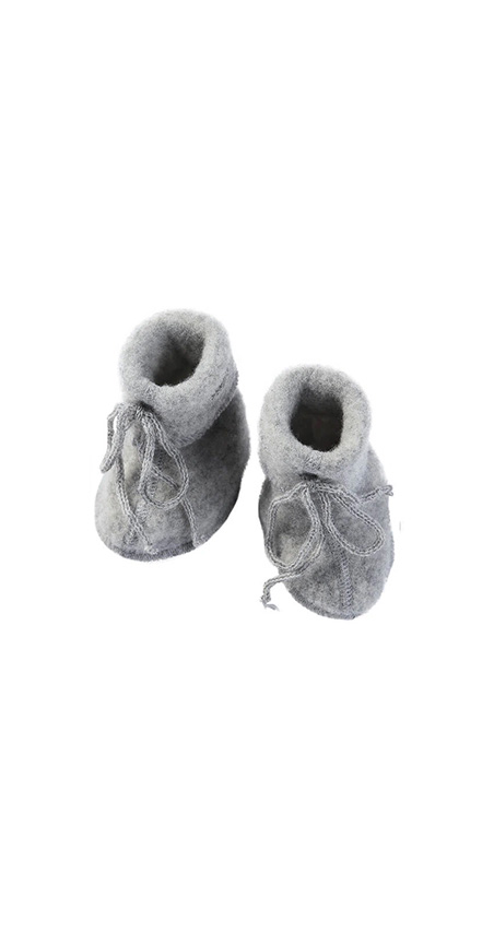 Baby Slofjes 100% wol - Grijs