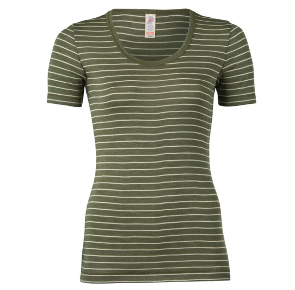 Ladies s/s stripe - Olijf