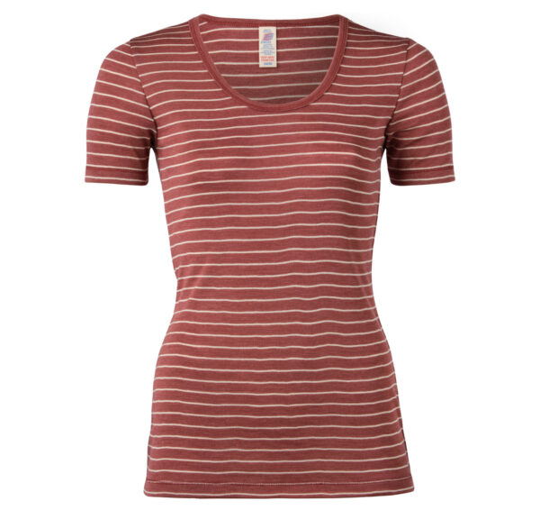 Ladies s/s stripe - Roest