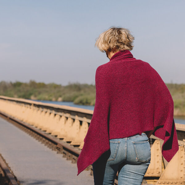 Poncho Maud - framboise - Afbeelding 2
