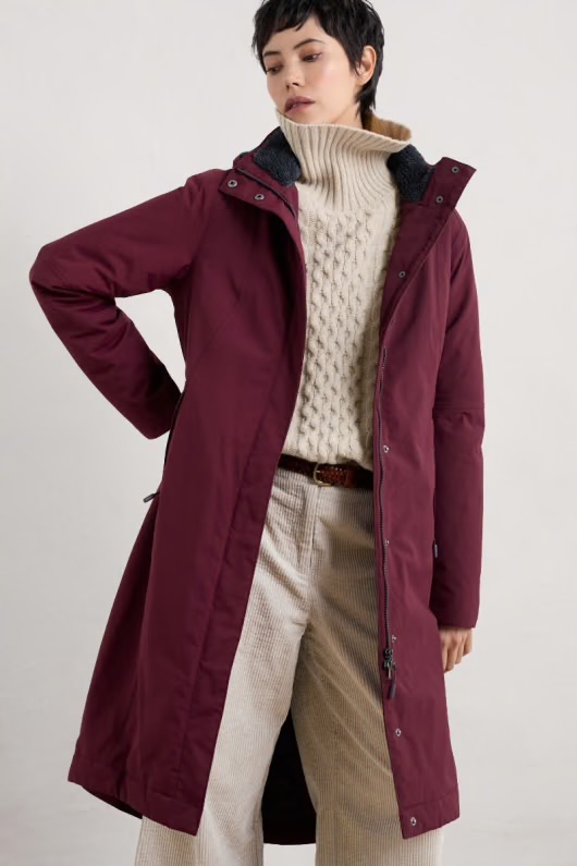 Janelle Winter Coat - Donkerrood