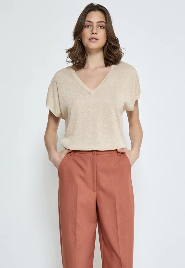 MSCarlina Batsleeve Knit Tee - Goud