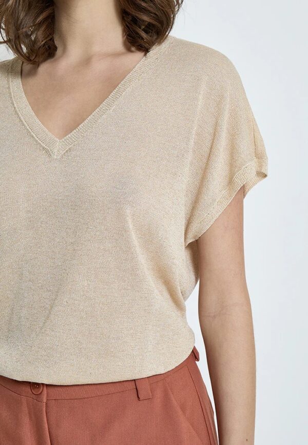 MSCarlina Batsleeve Knit Tee - Goud - Afbeelding 4
