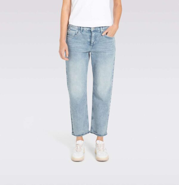 Straight - coal blue random wash