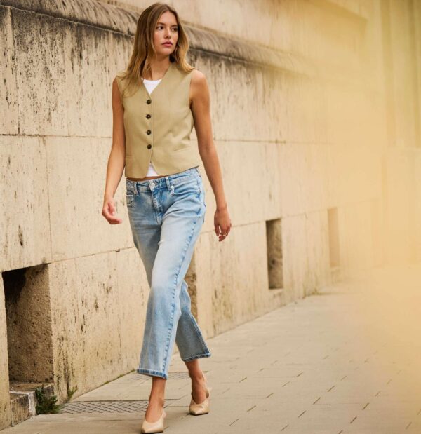Straight - coal blue random wash - Afbeelding 3