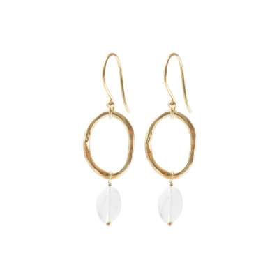 Graceful Moonstone GP Earrings - Moonstone