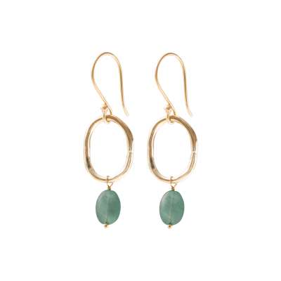 Graceful Aventurine GP Earrings - Aventurine