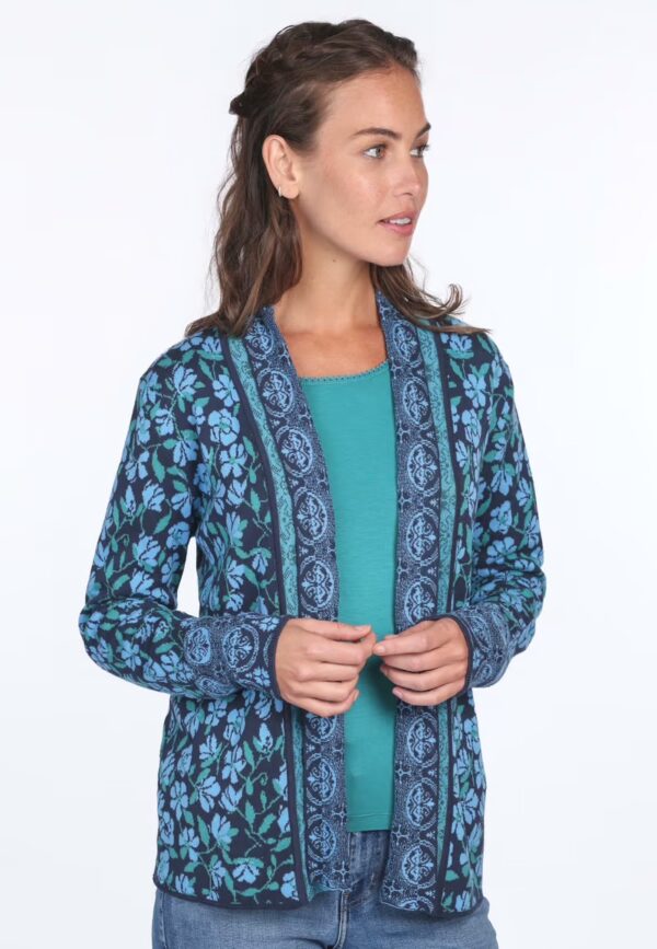 Dilara Flower Vest - Navy