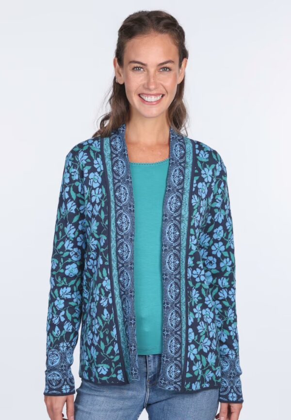 Dilara Flower Vest - Navy - Afbeelding 2
