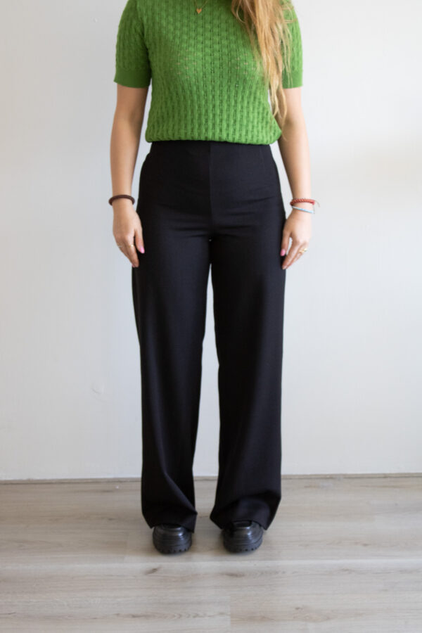Marlene Pants Black Gabardine - Zwart