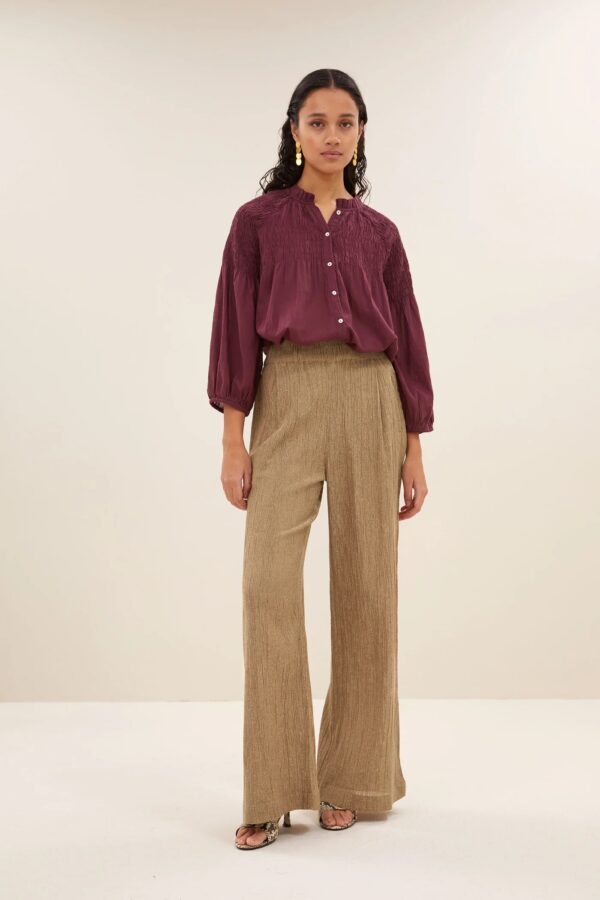 benji lurex pants - Goud