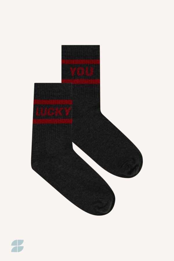 lucky sparkle socks - Wijnrood