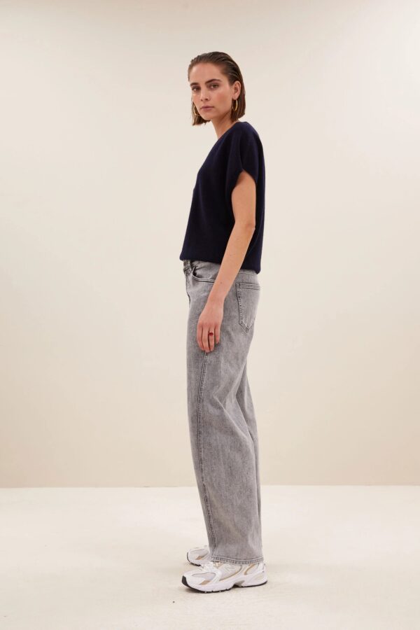 sil v-neck pullover - Donkerblauw - Afbeelding 3