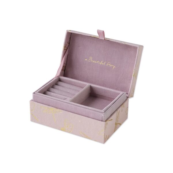 Small jewelry box with ring inlay, Dragonfly - geen