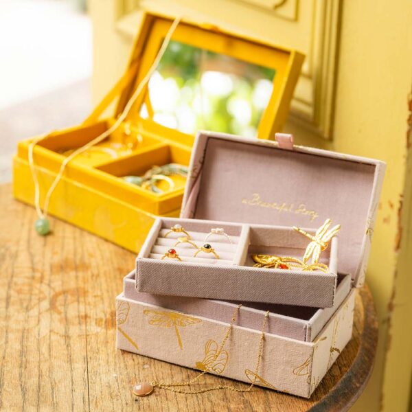 Small jewelry box with ring inlay, Dragonfly - geen - Afbeelding 5