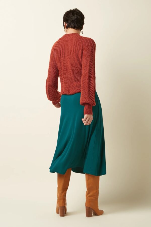 Juno Midi Skirt Milano Crepe - Spruced Green - Afbeelding 3