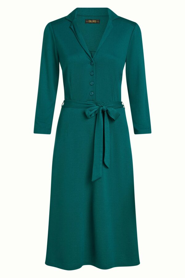 Lola Dress Milano Crepe - Spruced Green - Afbeelding 6