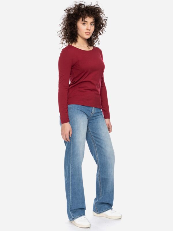 LS Deborah GOTS - bordeaux rood - Afbeelding 2