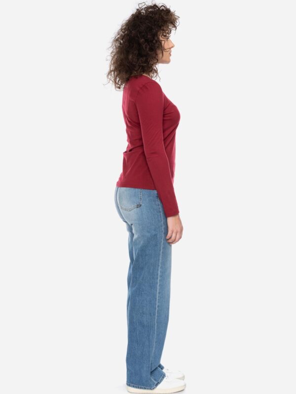 LS Deborah GOTS - bordeaux rood - Afbeelding 3