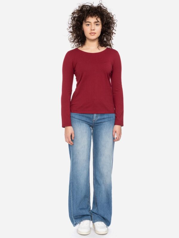 LS Deborah GOTS - bordeaux rood - Afbeelding 6