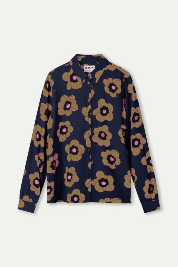 BLOUSE - Mila Fleurs Parfaites - Donkerblauw - Afbeelding 6