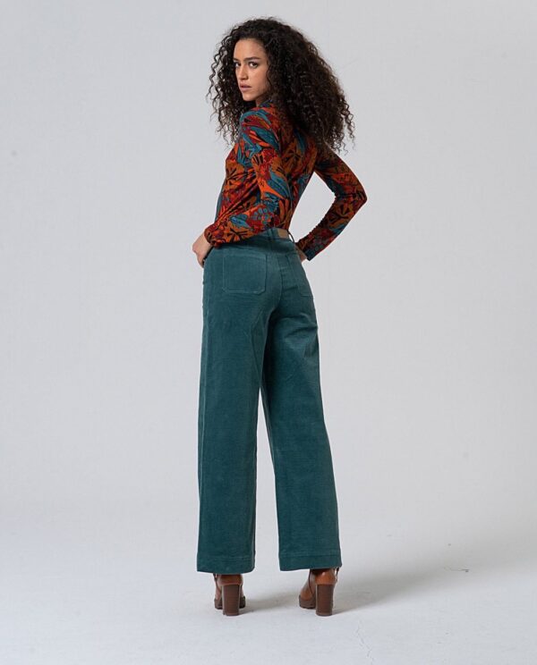 Flared Pants With Patch Pockets - Blauw - Afbeelding 2