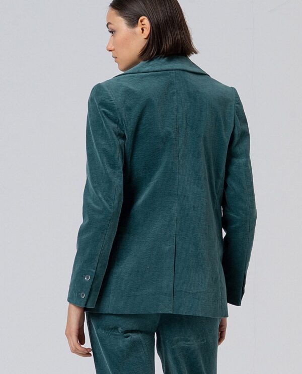 Double-breasted Jacket With Printed Lining - Blauw - Afbeelding 3