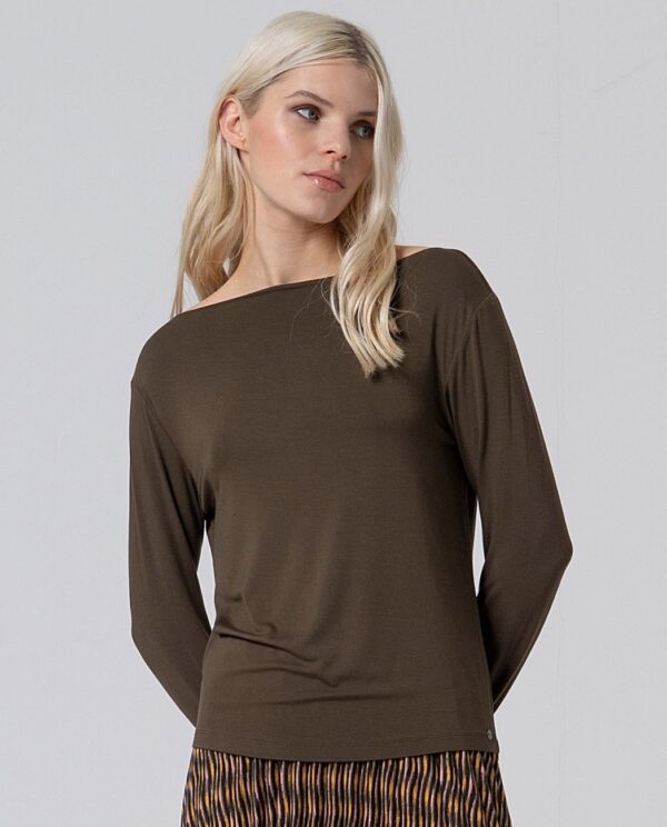 Loose T-shirt - Khaki green - Afbeelding 4