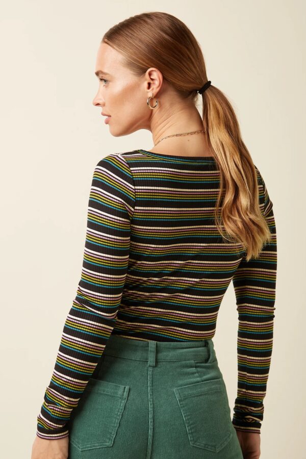 Lili Tee Frostine Stripe - Woodbine Green - Afbeelding 2