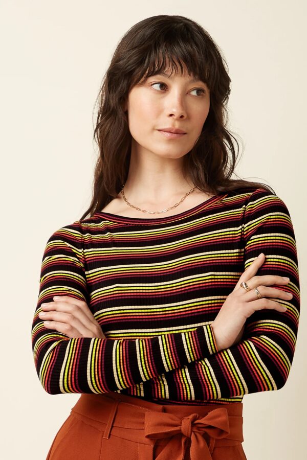 Lili Tee Frostine Stripe - Oranje - Afbeelding 2