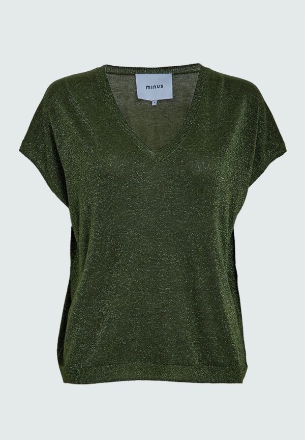 MSCarlina Batsleeve Knit Tee - Donkergroen