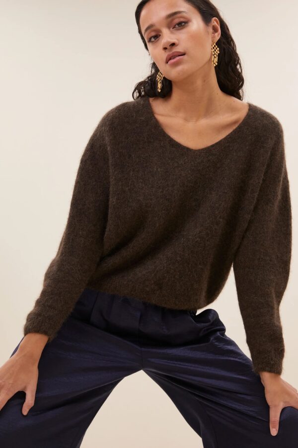 liv pullover - Bruin