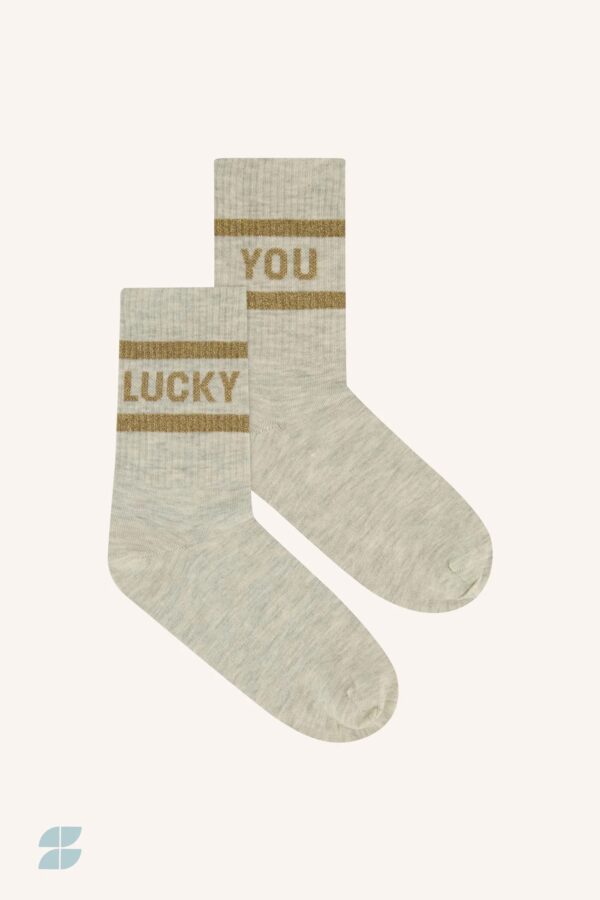 lucky sparkle socks - Goud