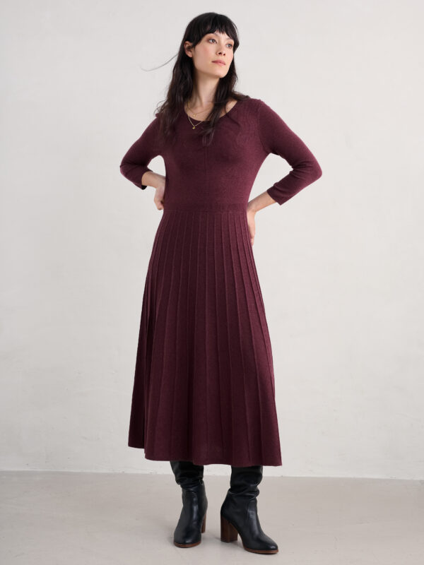 Folk Song Dress - bordeaux rood