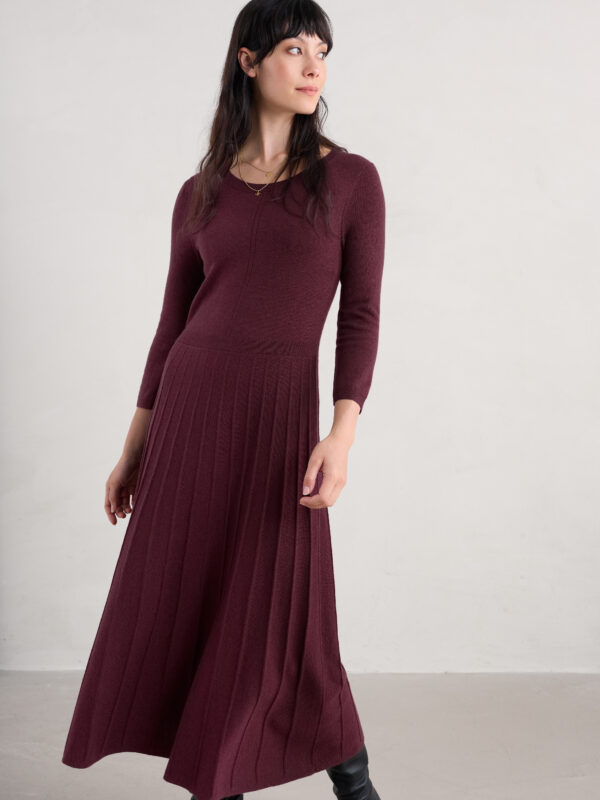 Folk Song Dress - bordeaux rood - Afbeelding 3
