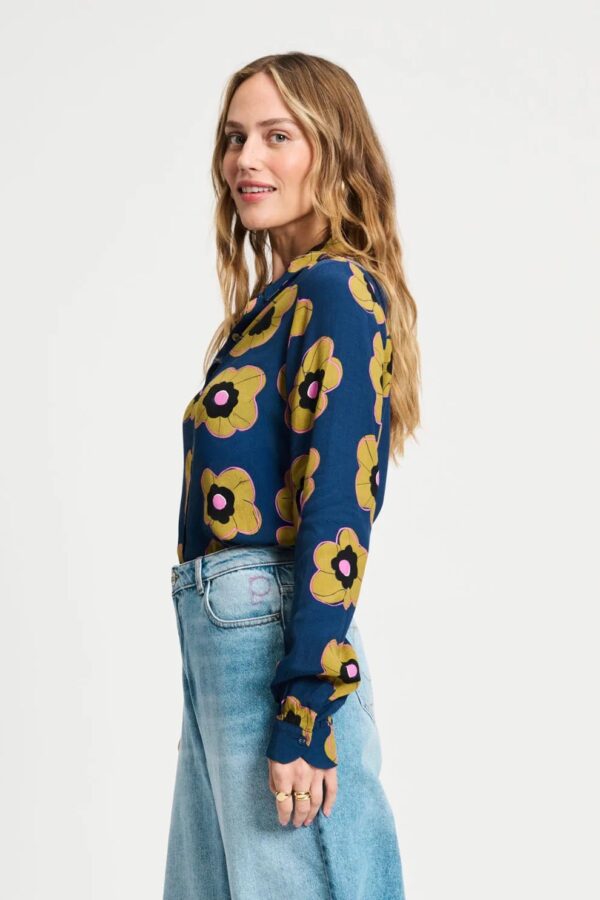 BLOUSE - Mila Fleurs Parfaites - Donkerblauw - Afbeelding 2