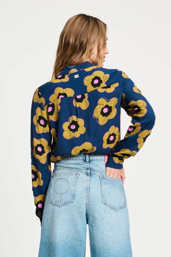BLOUSE - Mila Fleurs Parfaites - Donkerblauw - Afbeelding 3