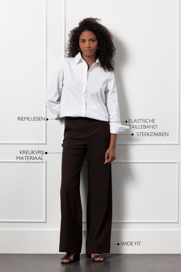 Lexie bonded trousers - Espresso - Afbeelding 3