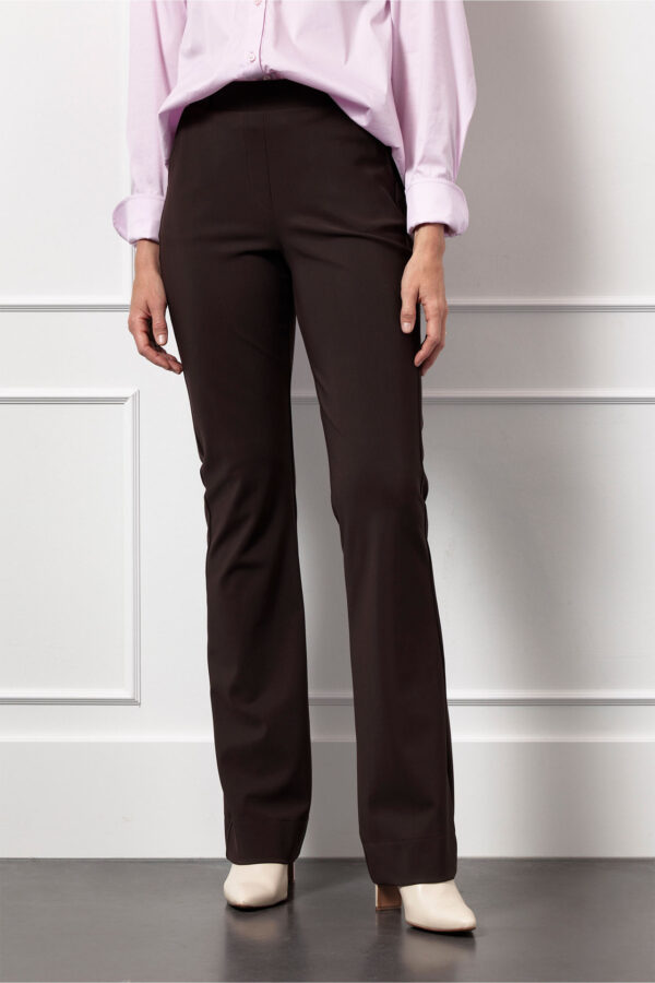 Flair LONG bonded trousers - Espresso