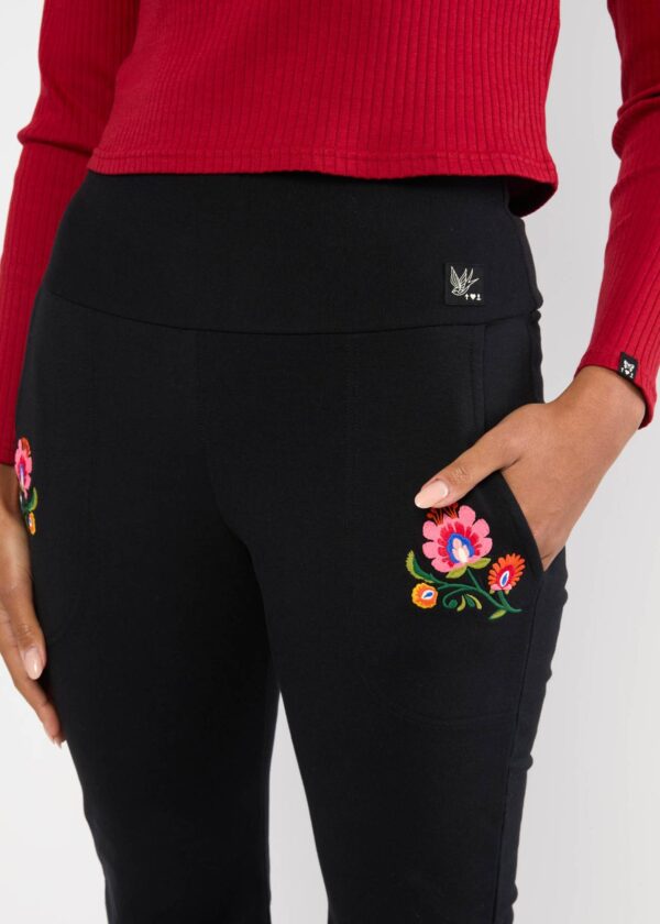 Easy Flared Cozy Broek - Bloemen print multi - Afbeelding 2