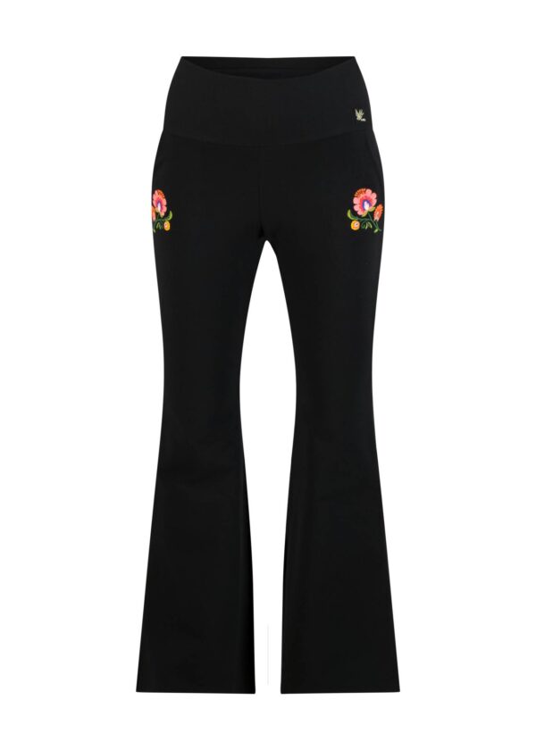Easy Flared Cozy Broek - Bloemen print multi - Afbeelding 6
