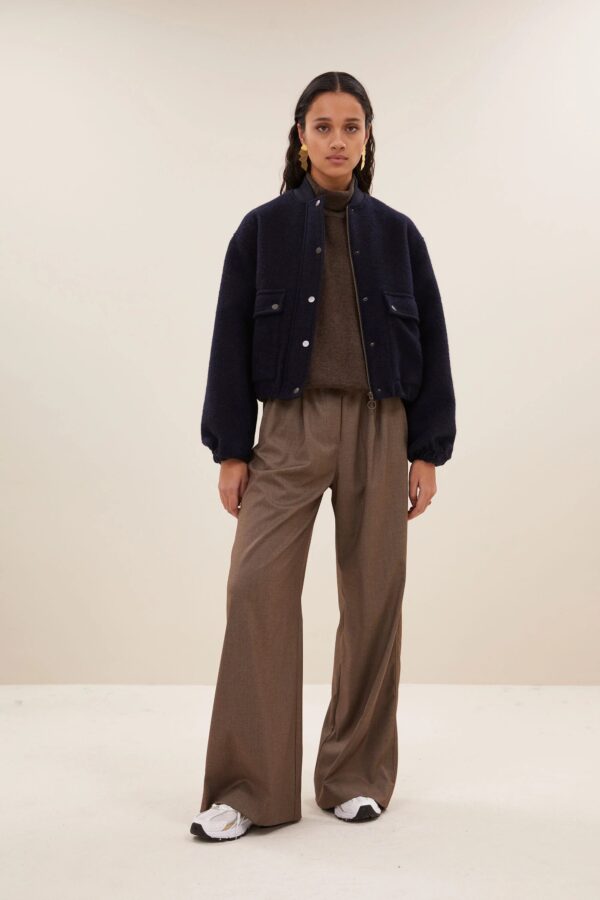 maggie wool jacket - Donkerblauw
