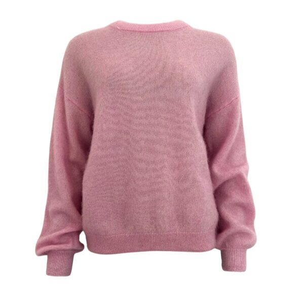 High-neck Pullover, Long Sleeves - Roze