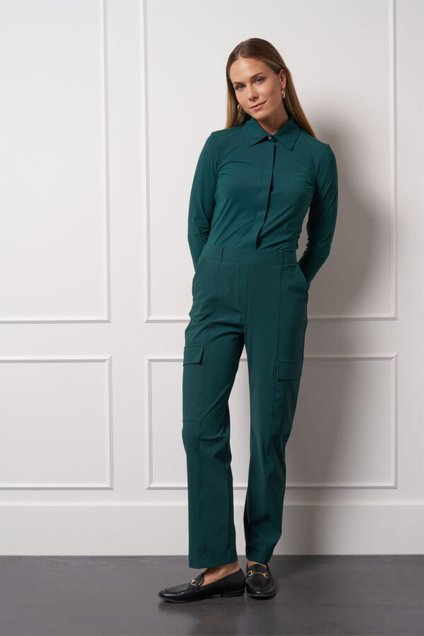Poppy gold blouse - Bottle green - Afbeelding 2