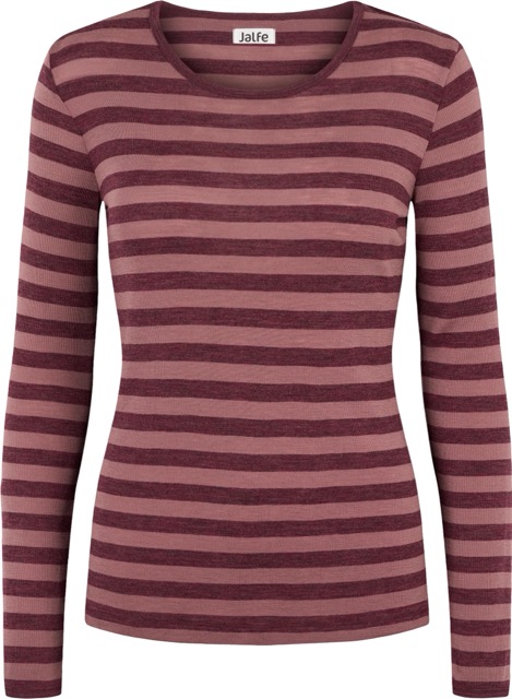 Shirt wool stripes - Rose-plum
