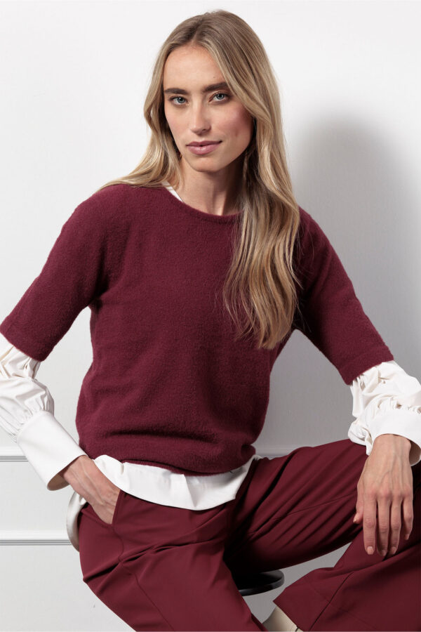 Felica soft pullover - bordeaux rood