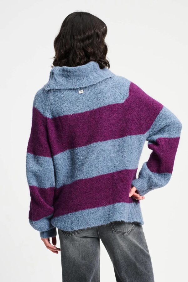 PULLOVER - Plum Stripes - Cherise Red - Afbeelding 2