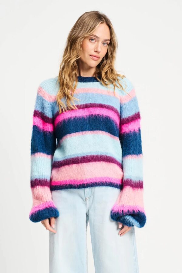 PULLOVER - Brushed Stripes Blue - Multi color